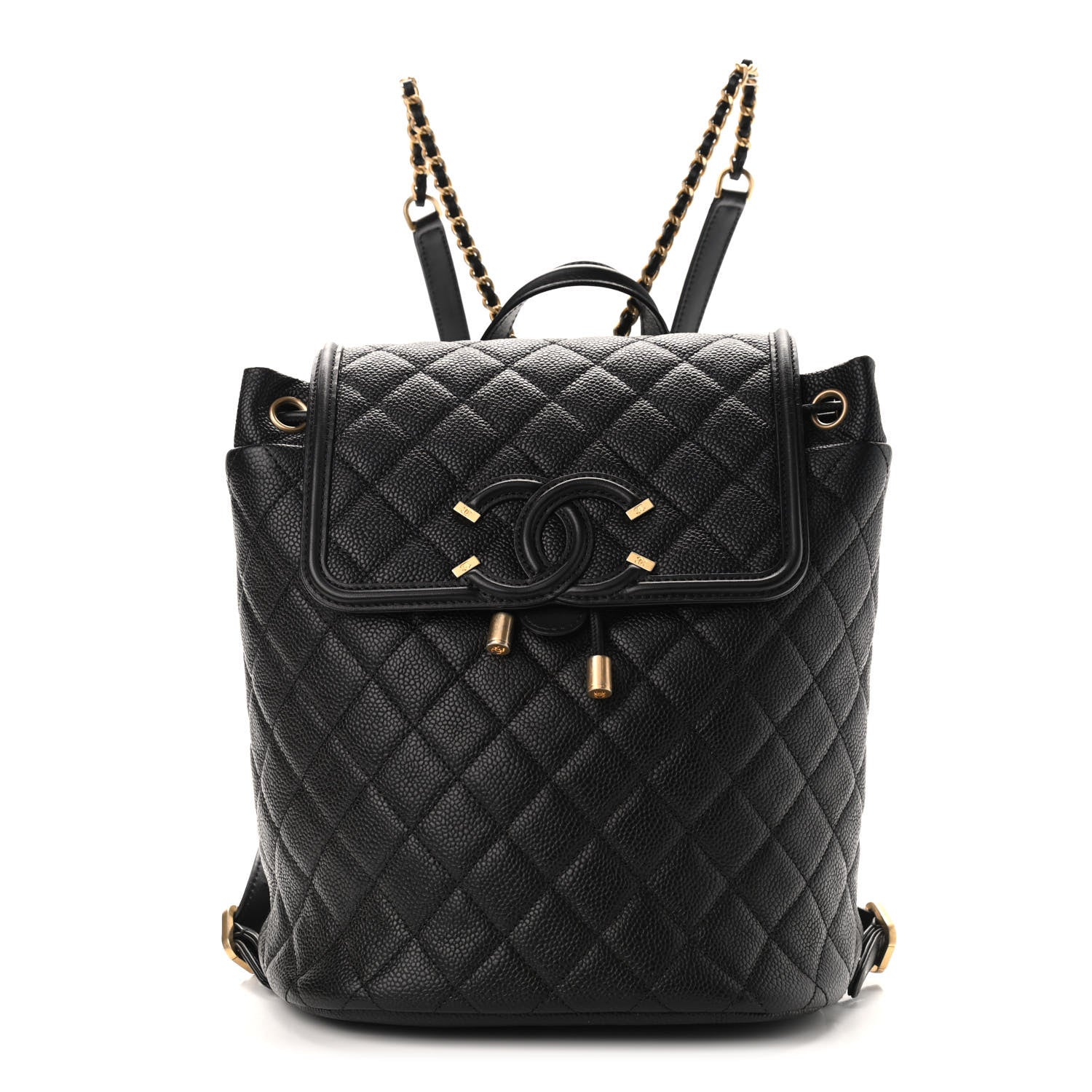 Chanel Caviar Quilted Filigree Backpack Black 1 of 9