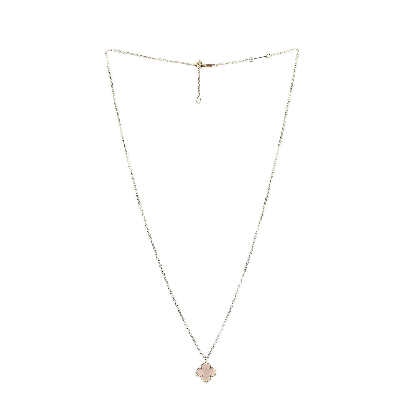 18K Yellow Gold Mother of Pearl Sweet Alhambra Pendant Necklace