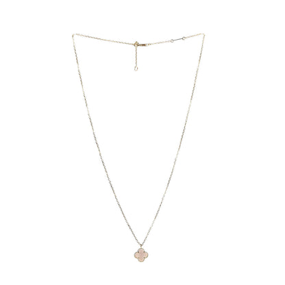 Van Cleef & Arpels 18K Yellow Gold Mother of Pearl Sweet Alhambra Pendant Necklace 3 of 7