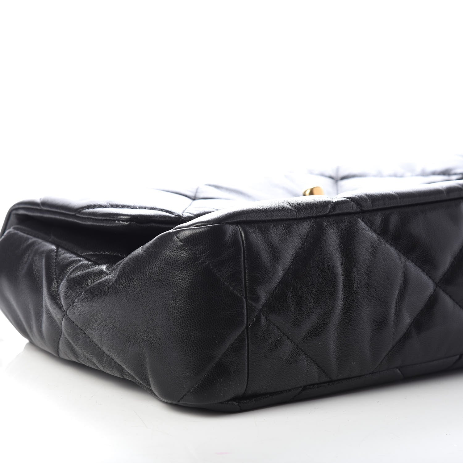 Chanel Goatskin Quilted Large 19 Flap Black 8 of 9