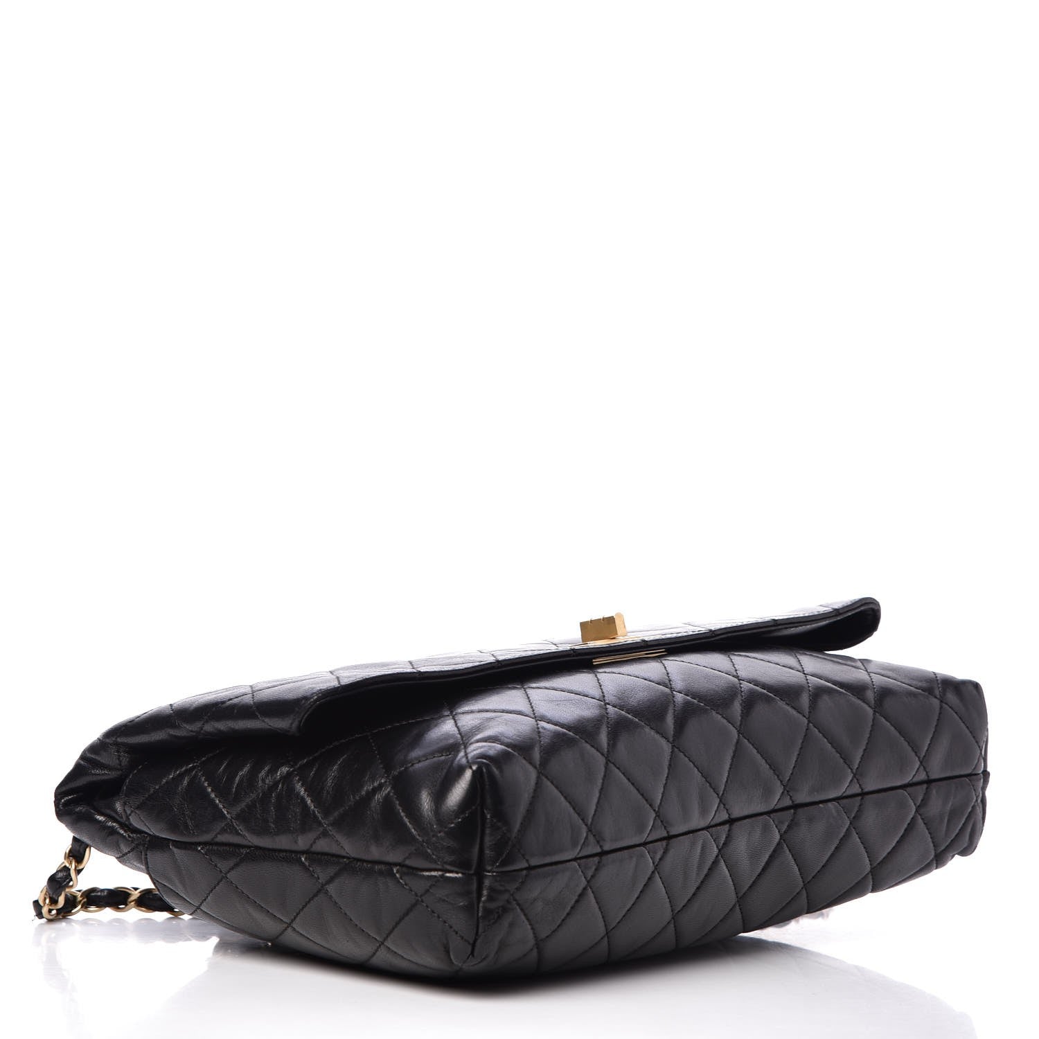 Chanel Lambskin Quilted Jumbo Mademoiselle Flap Black 4 of 8