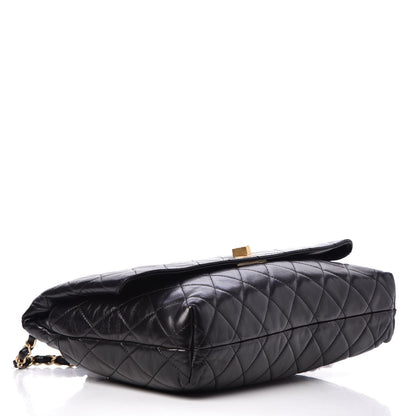 Chanel Lambskin Quilted Jumbo Mademoiselle Flap Black 4 of 8