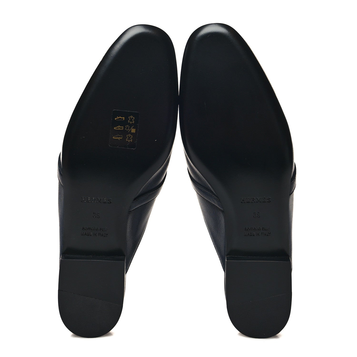 Hermes Goatskin Oz Mules 39 Bleu Martitime 5 of 8