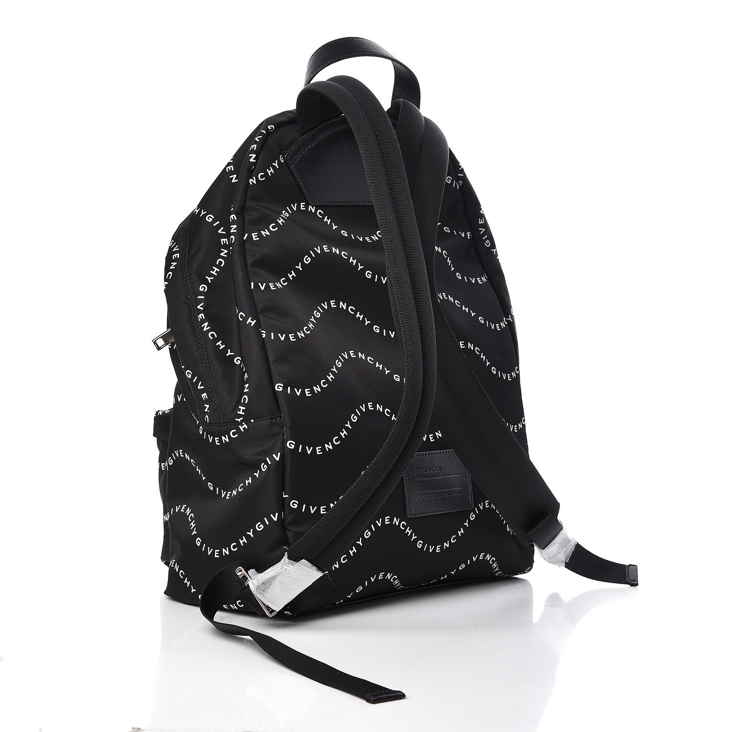 Givenchy Nylon Waves Print Urban Backpack Black White 3 of 11