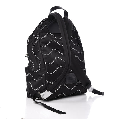 Givenchy Nylon Waves Print Urban Backpack Black White 3 of 11