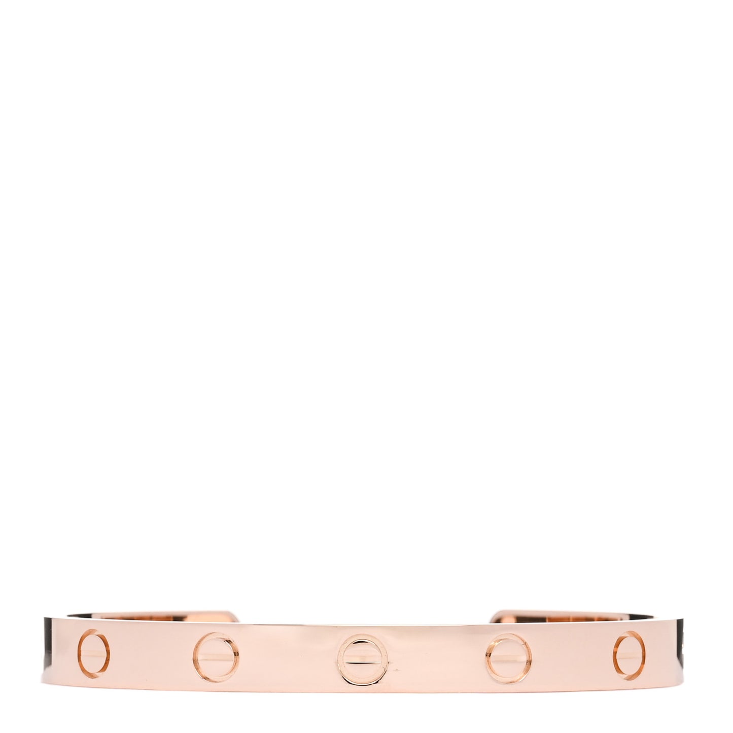 18K Pink Gold LOVE Cuff Bracelet 16