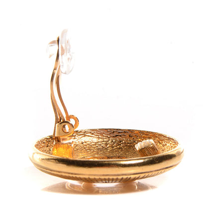 Chanel CC Clip On Earrings Gold 3 of 4