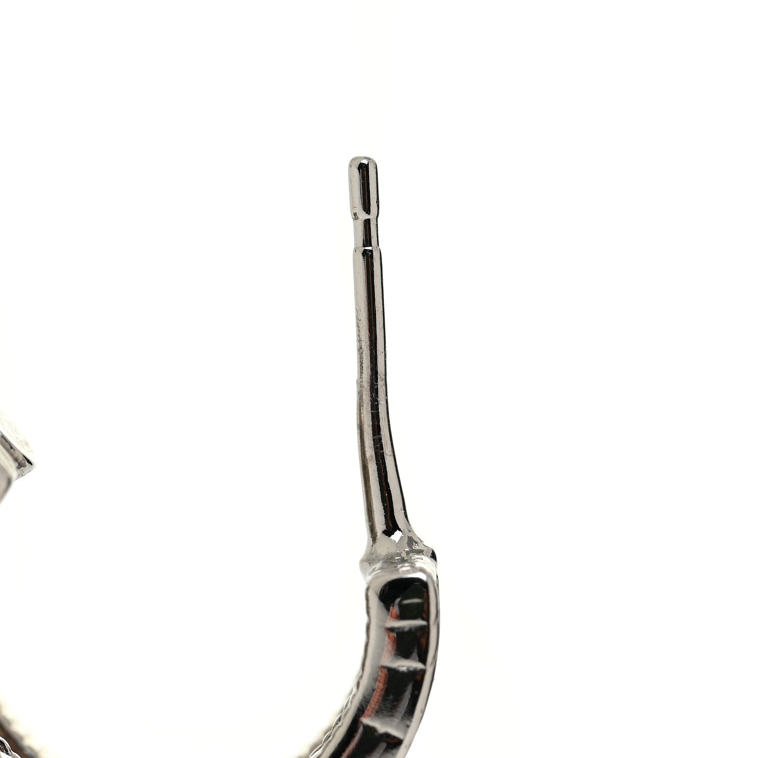 Chanel Crystal CC Drop Earrings Silver 6 of 7