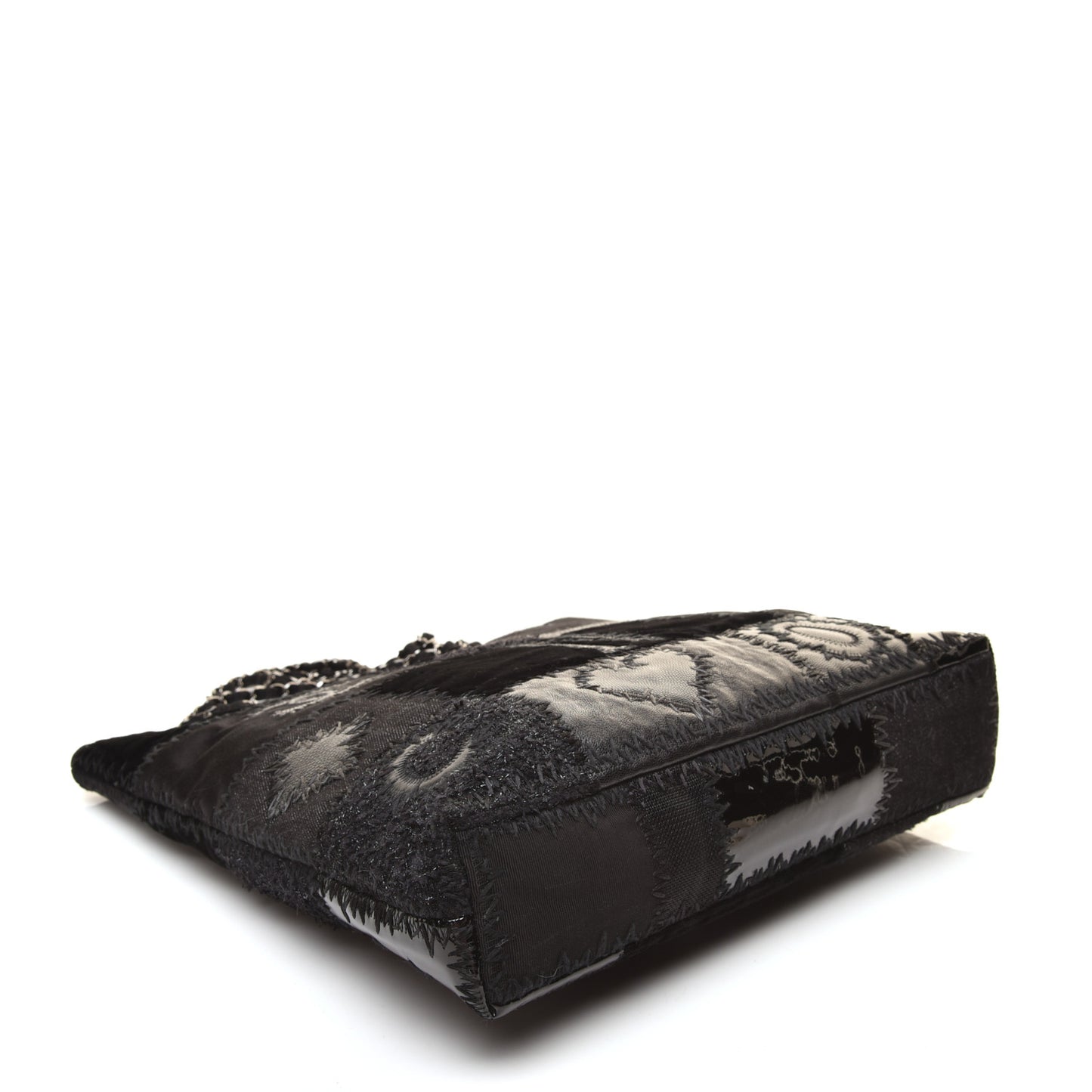 Tweed Patchwork Tote Black