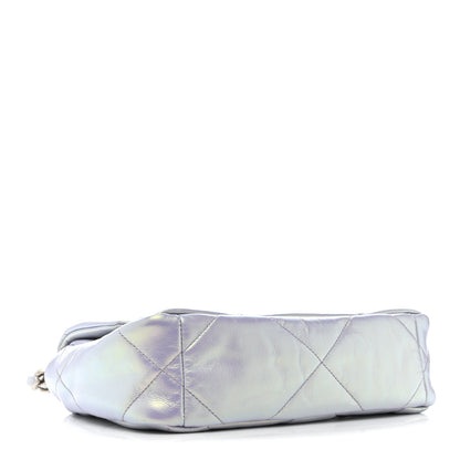 Chanel Iridescent Calfskin Quilted Medium Chanel 19 Flap Light Purple Blue 4 of 11