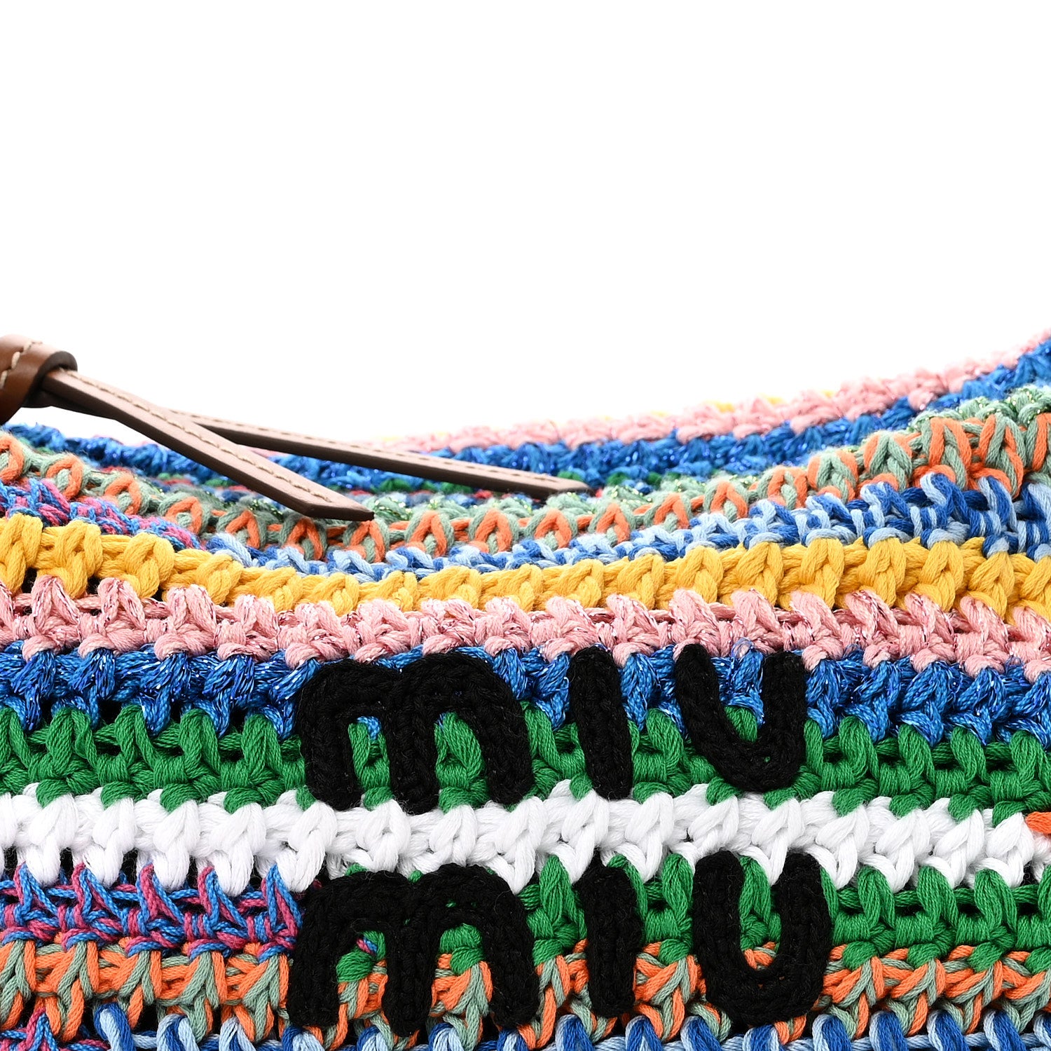 Miu Miu Fabric Crochet Pouch Multicolor 8 of 11