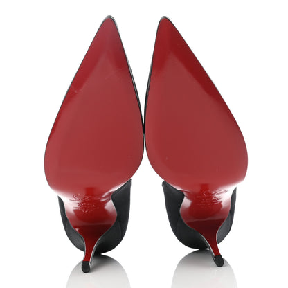 Christian Louboutin Satin Decollete 554 100 Pumps 37.5 Black 5 of 7