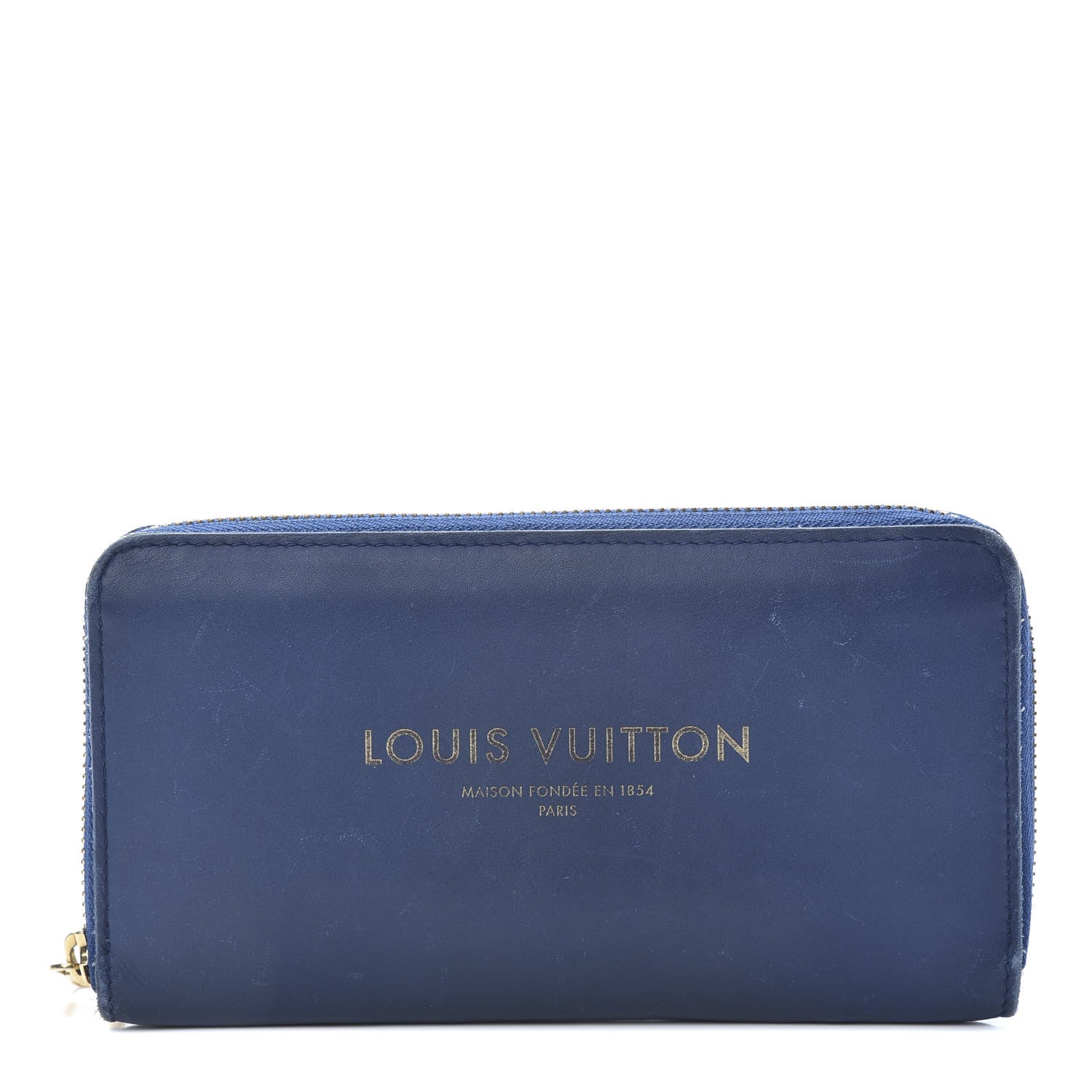 Louis Vuitton Supple Calfskin Paname Flight Zippy Wallet Blue 1 of 15