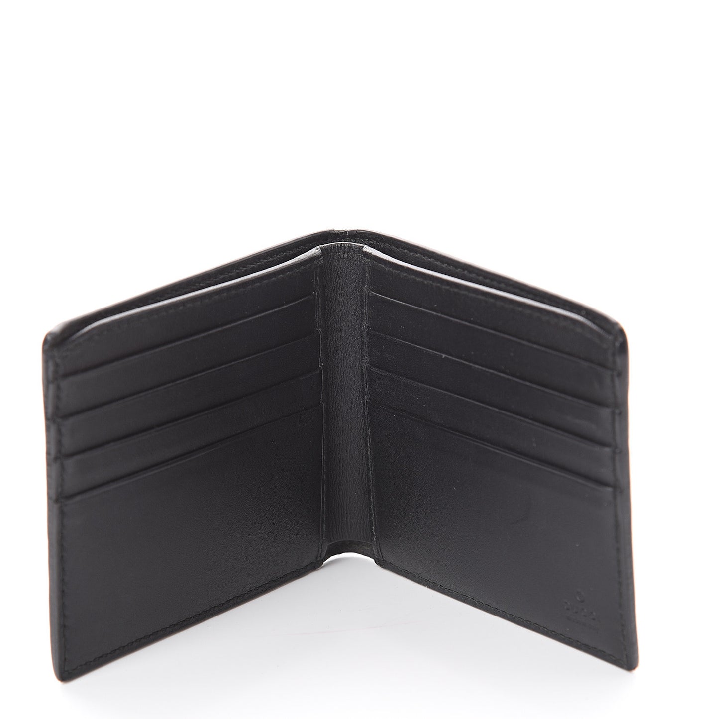 GG Supreme Monogram Selleria Calfskin Kingsnake Nice Bi-Fold Wallet Beige Ebony Multicolor Black