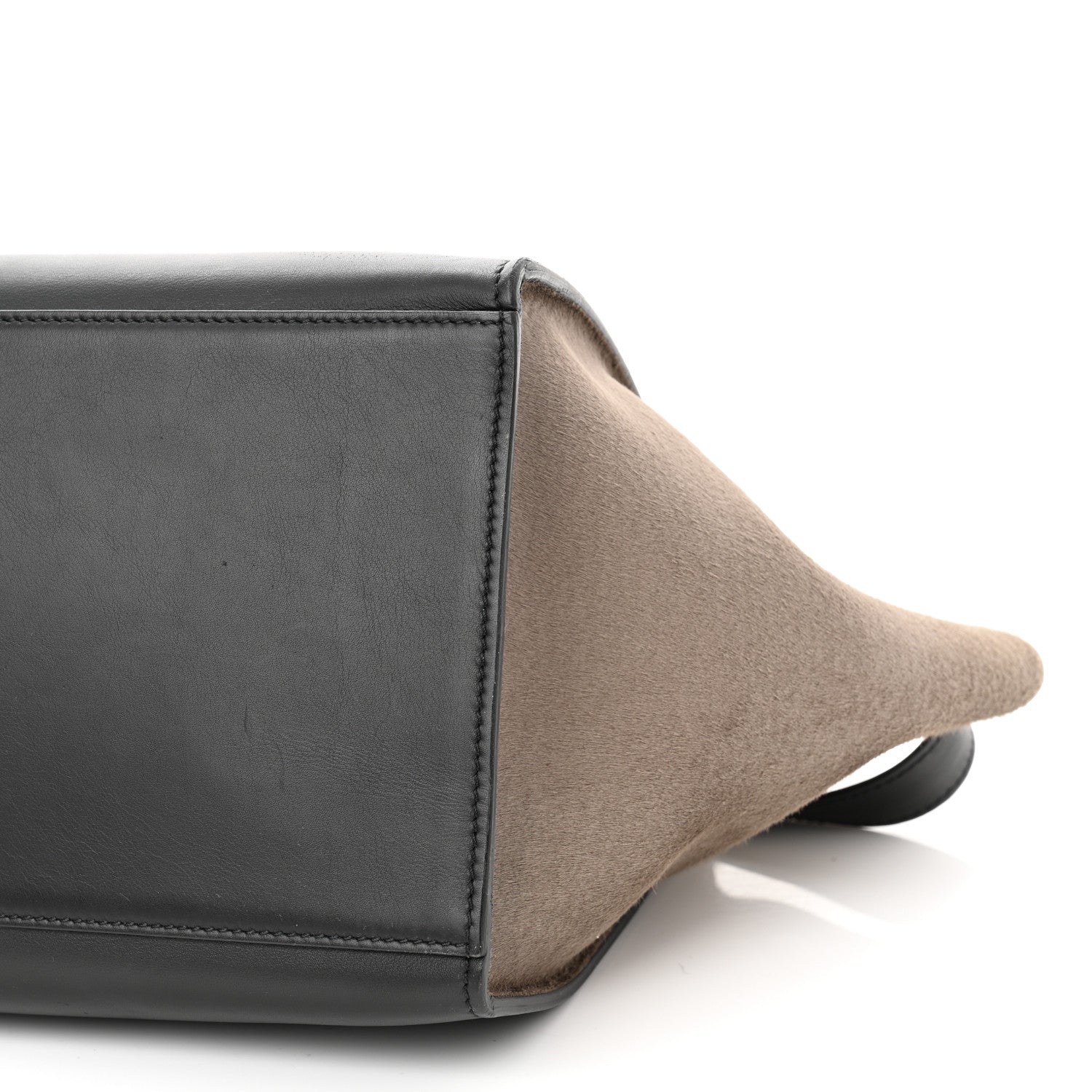 Celine Pony Hair Smooth Calfskin Tri-Color Medium Trapeze Blue Taupe Black 9 of 11