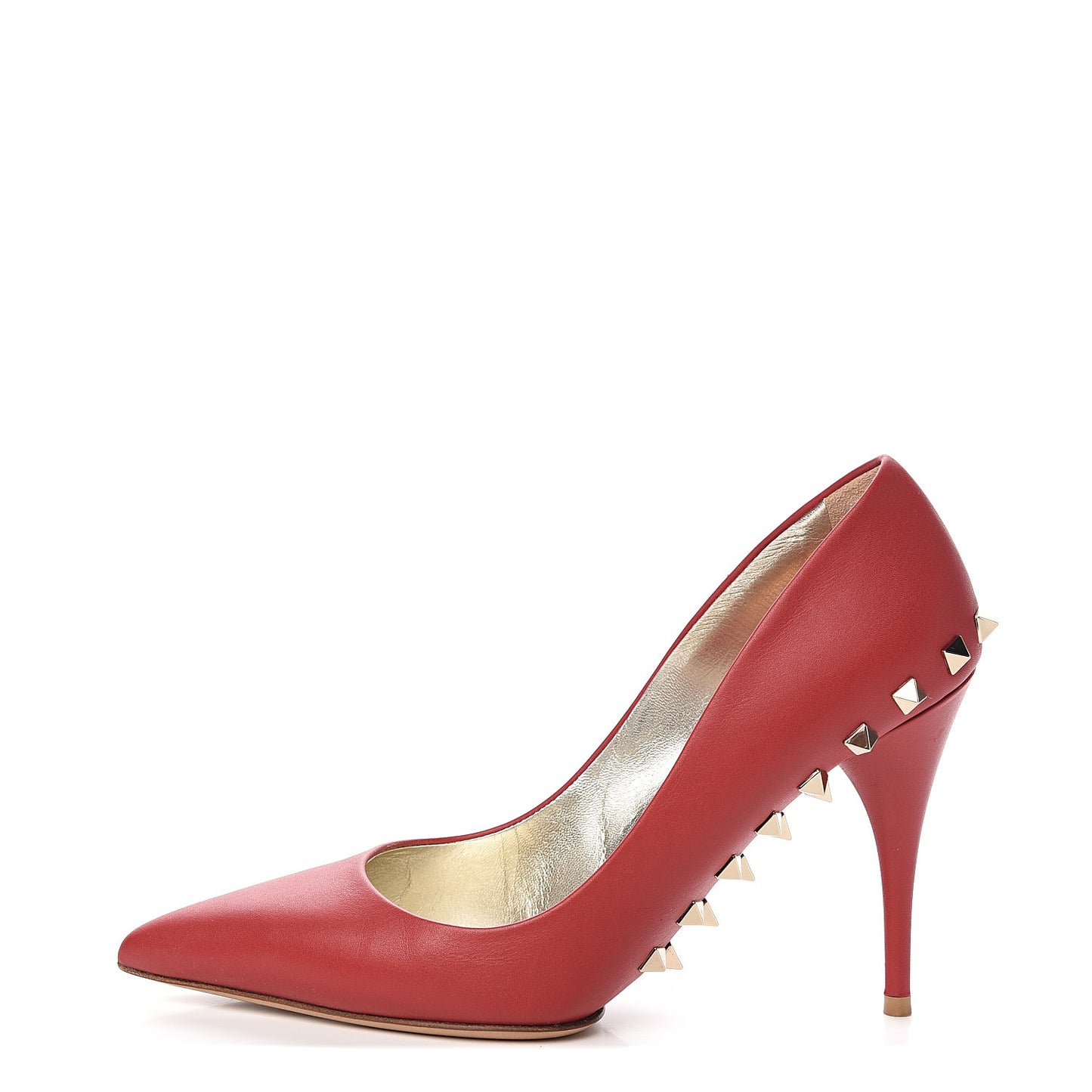 Nappa Rockstud Jaw Stud 100mm Pumps 36.5 Rosso Valentino