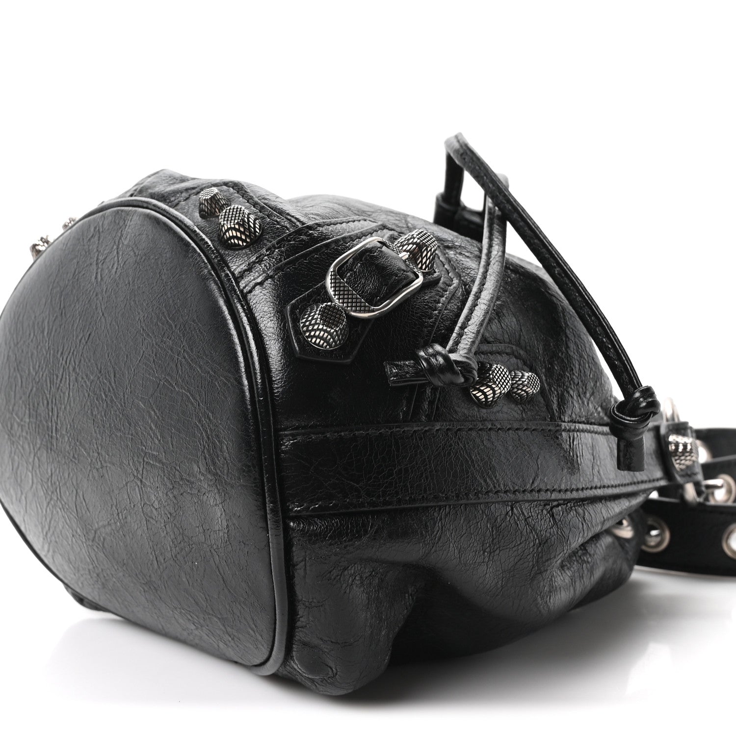 Balenciaga Agneau Arena Le Cagole Bucket Bag XS Black 11 of 11
