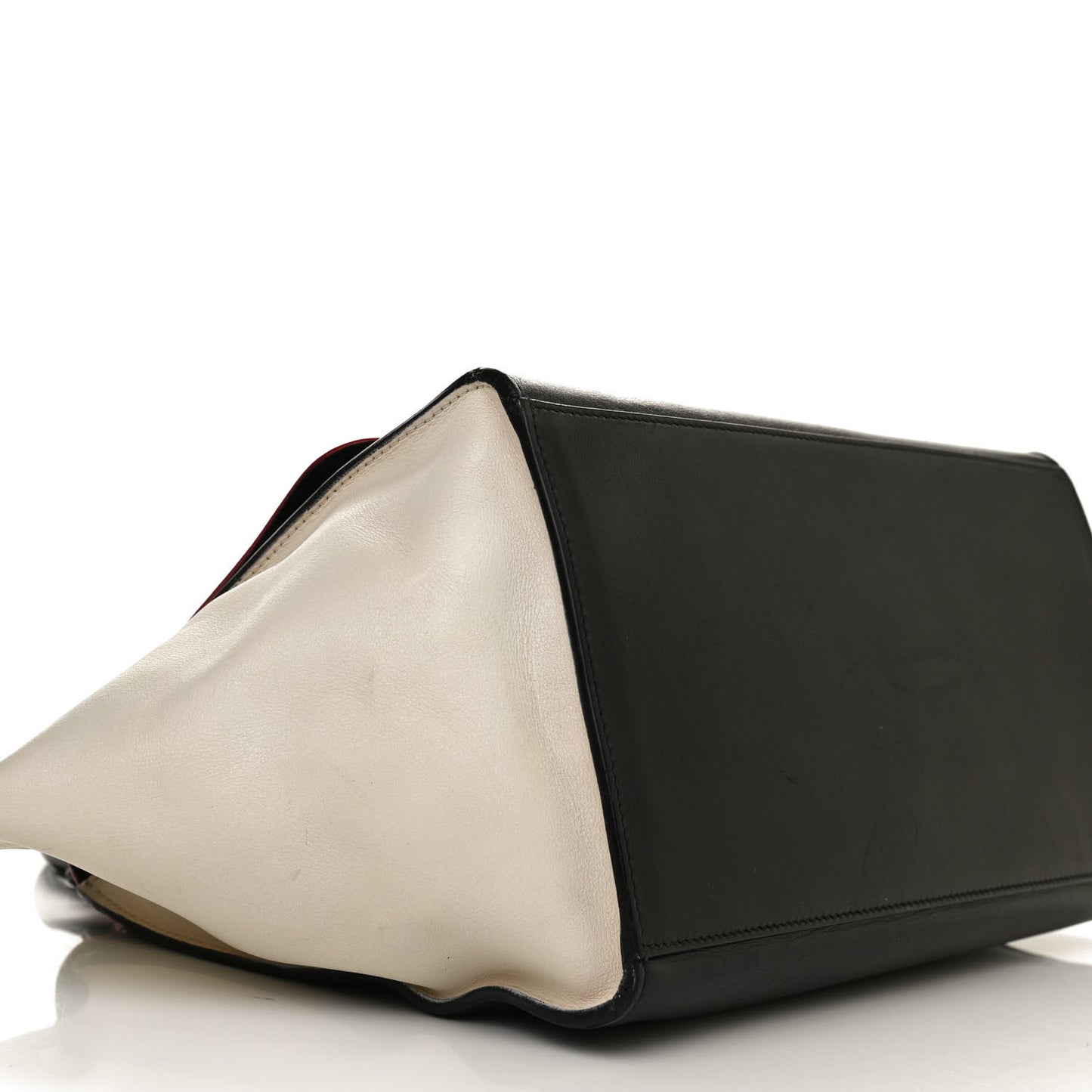 Smooth Calfskin Medium Tri-Color Trapeze Poppy