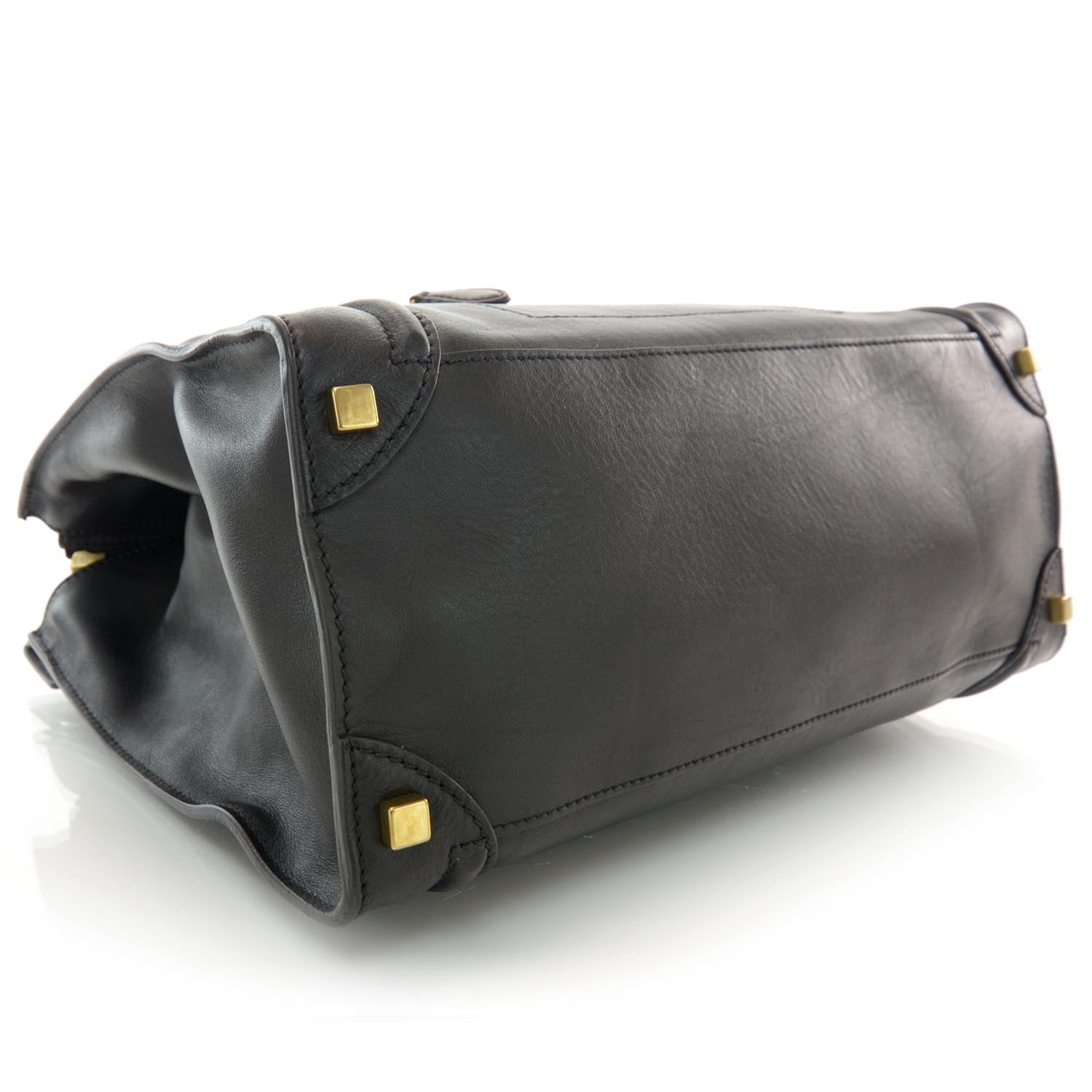 Celine Smooth Calfskin Shoulder Luggage Black 4 of 7
