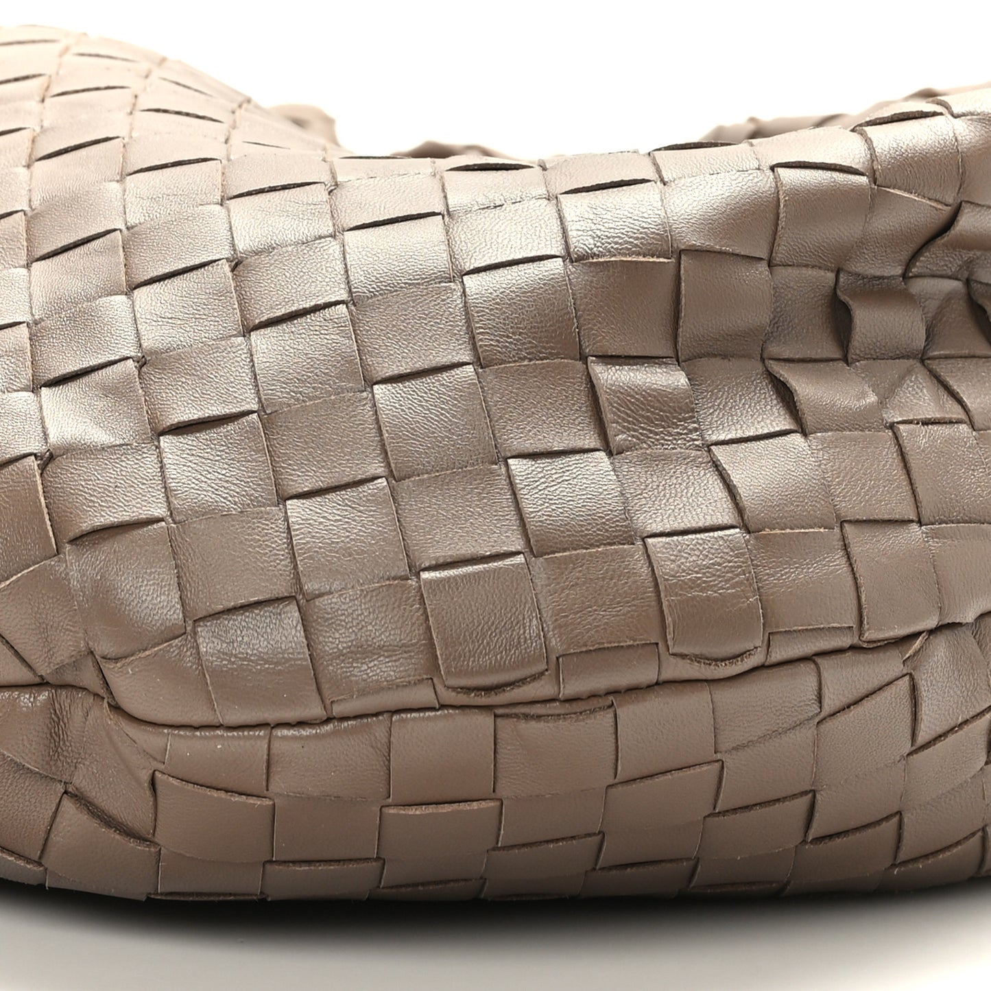 Nappa Intrecciato Teen Jodie Hobo Dark Taupe