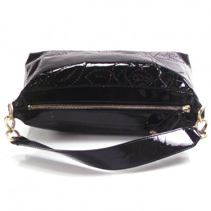 Chanel Patent Perforated Camelia Hobo Black 6 of 12