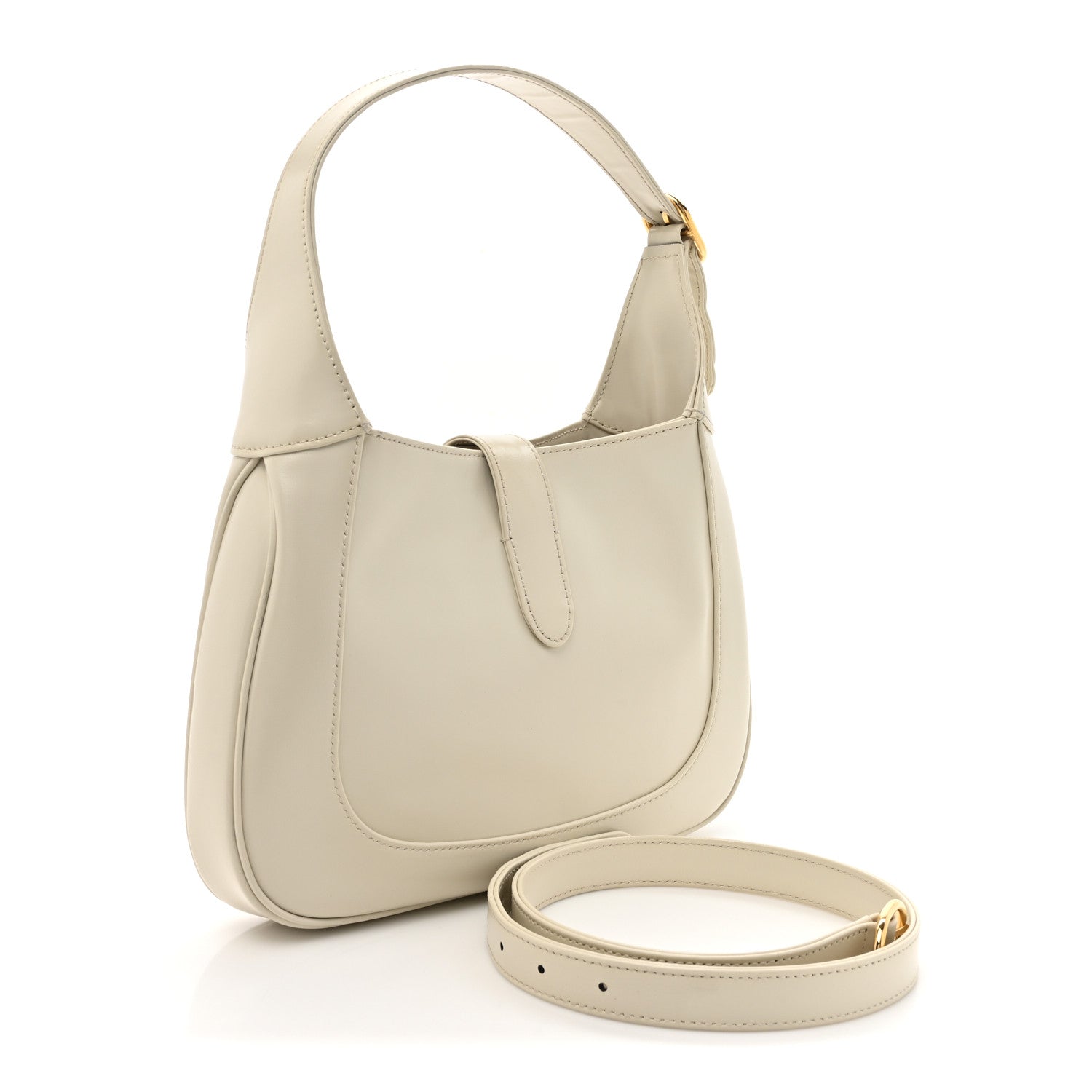 Gucci Boarded Dyana Lux Calfskin Small Jackie 1961 Hobo Mystic White 3 of 12