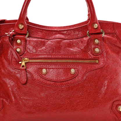 Balenciaga Agneau Giant 12 Gold Hardware City Rouge Lipstick 9 of 11
