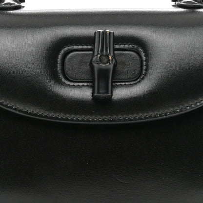 Gucci Boarded Dyana Lux Calfskin Web Monochrome Small Bamboo 1947 Top Handle Bag Black 7 of 9
