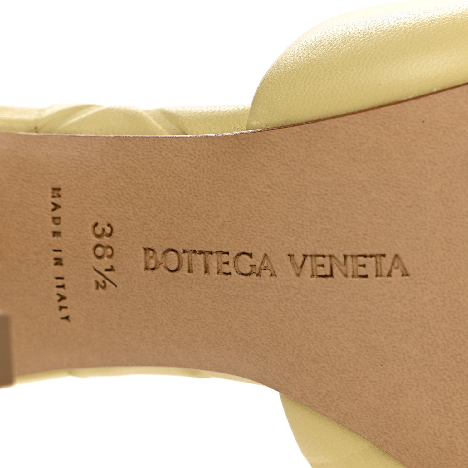 Bottega Veneta Nappa Quilted Rubber Lido Mule Sandals 38.5 Moon Beam 7 of 10