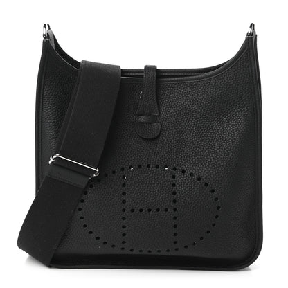 Hermes Taurillon Clemence Evelyne III PM Black 1 of 10