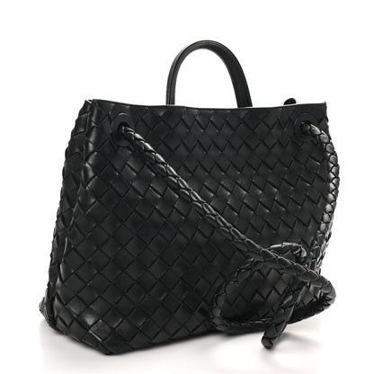 Bottega Veneta Nappa Intrecciato Medium Andiamo Shoulder Bag Black 3 of 9