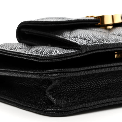 Chanel Caviar Quilted Pocket Twins Clutch With Chain Black 11 of 13