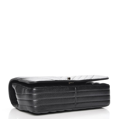 Chanel Metallic Calfskin Chevron Quilted Medium Statement Flap Black 4 of 8