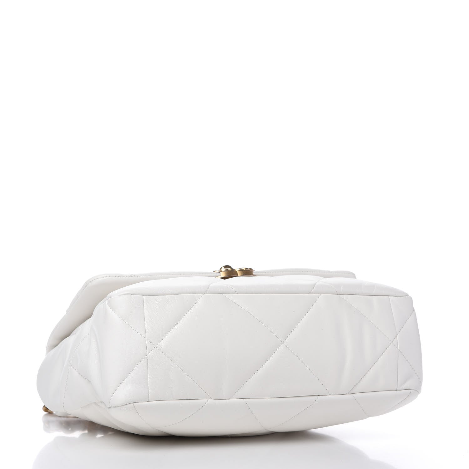 Chanel Goatskin Quilted Large Chanel 19 Flap White 4 of 10