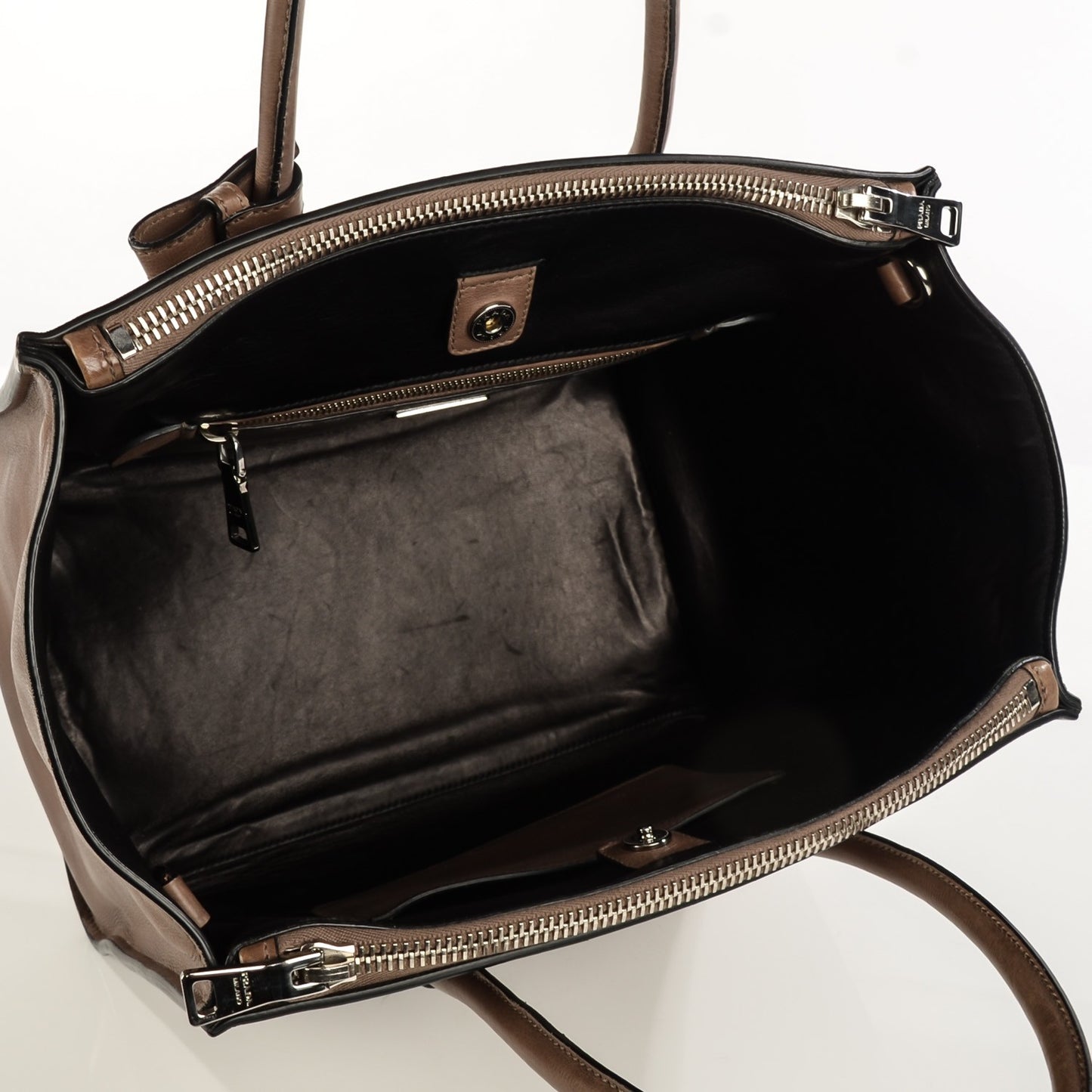 Glace Calf Twin Pocket Tote Argilla