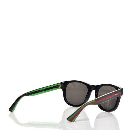 Gucci Acetate Web Sunglasses GG 0003S Black Green 4 of 7