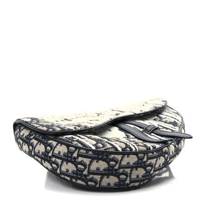 Christian Dior X Raymon Pettibon Oblique Mens Saddle Bag Blue White 4 of 8