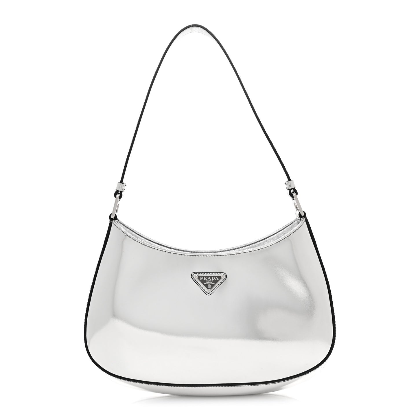 Spazzolato Cleo Shoulder Bag Argento