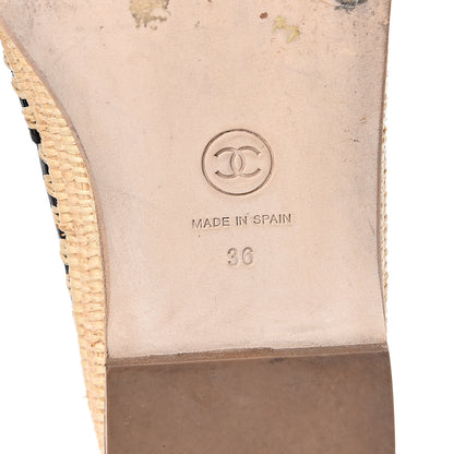Chanel Lambskin Grosgrain CC Espadrilles 36 Black 5 of 8