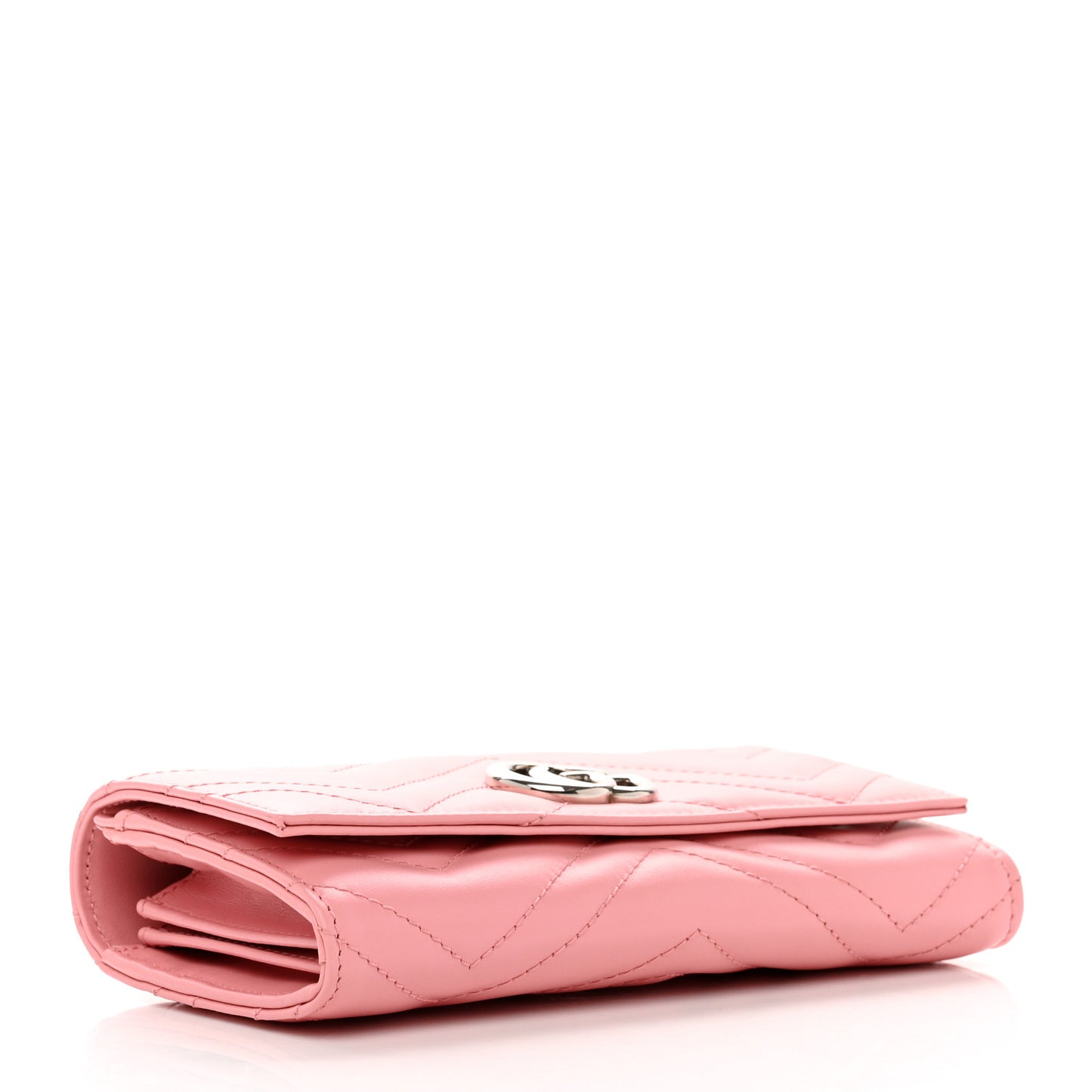 Calfskin Matelasse GG Marmont Continental Wallet Wild Rose