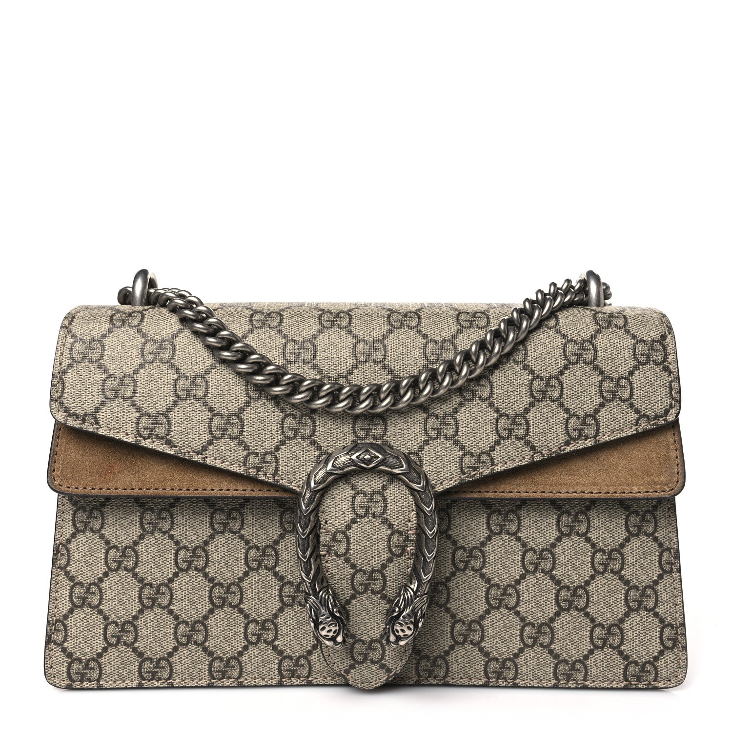 Gucci GG Supreme Monogram Small Dionysus Shoulder Bag Taupe 1 of 10