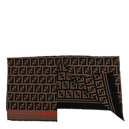Fendi Wool Silk FF Poncho Camel 2 of 3