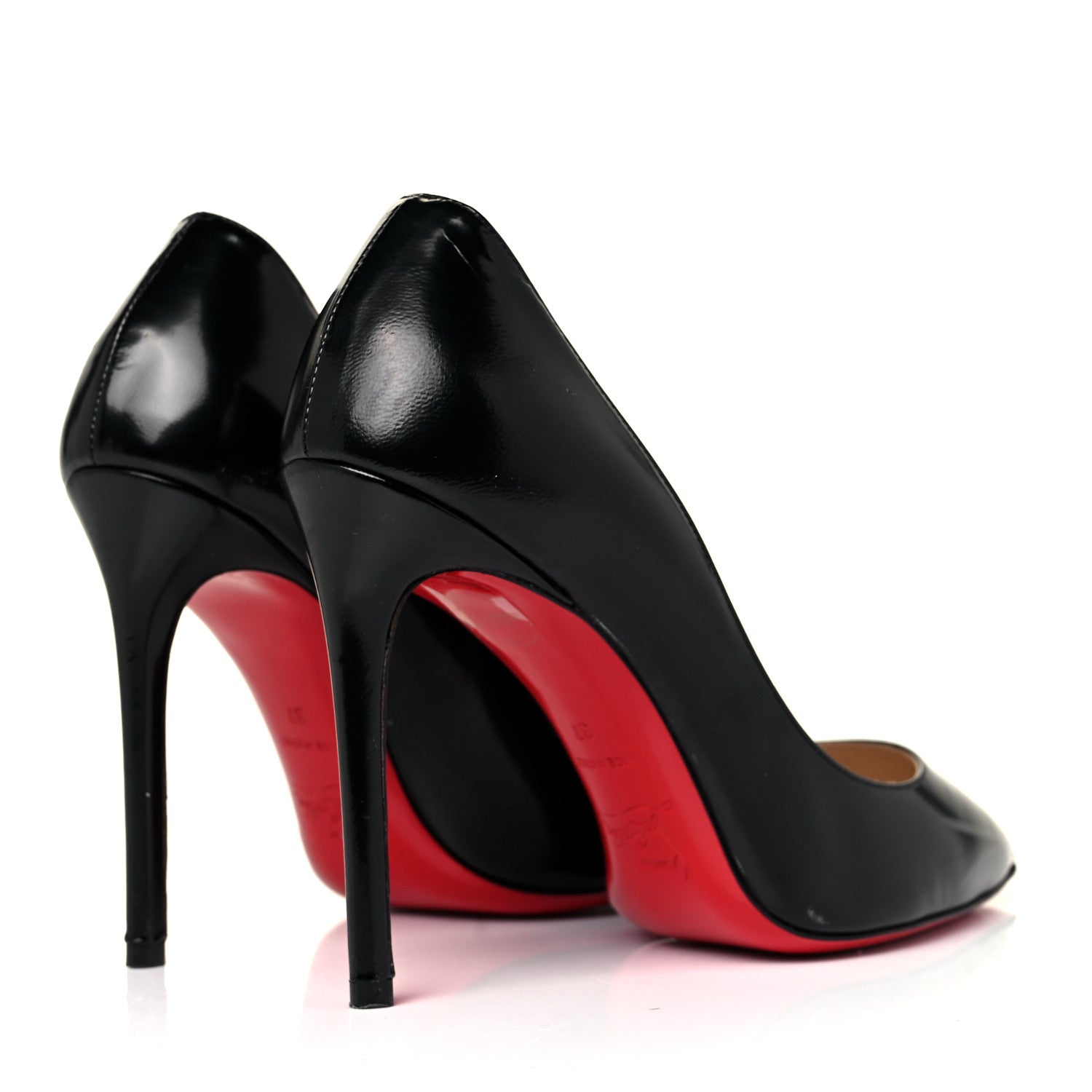 Christian Louboutin Shiny Nappa Pigalle Follies 100 Pumps 37 Black 4 of 7
