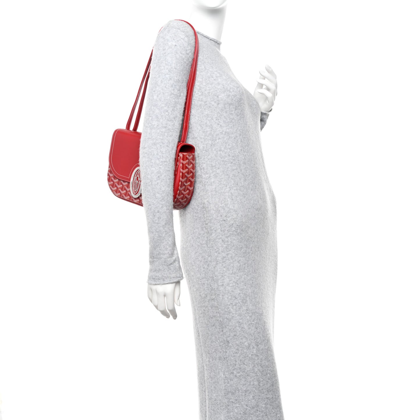 Goyardine 233 PM Shoulder Bag Red