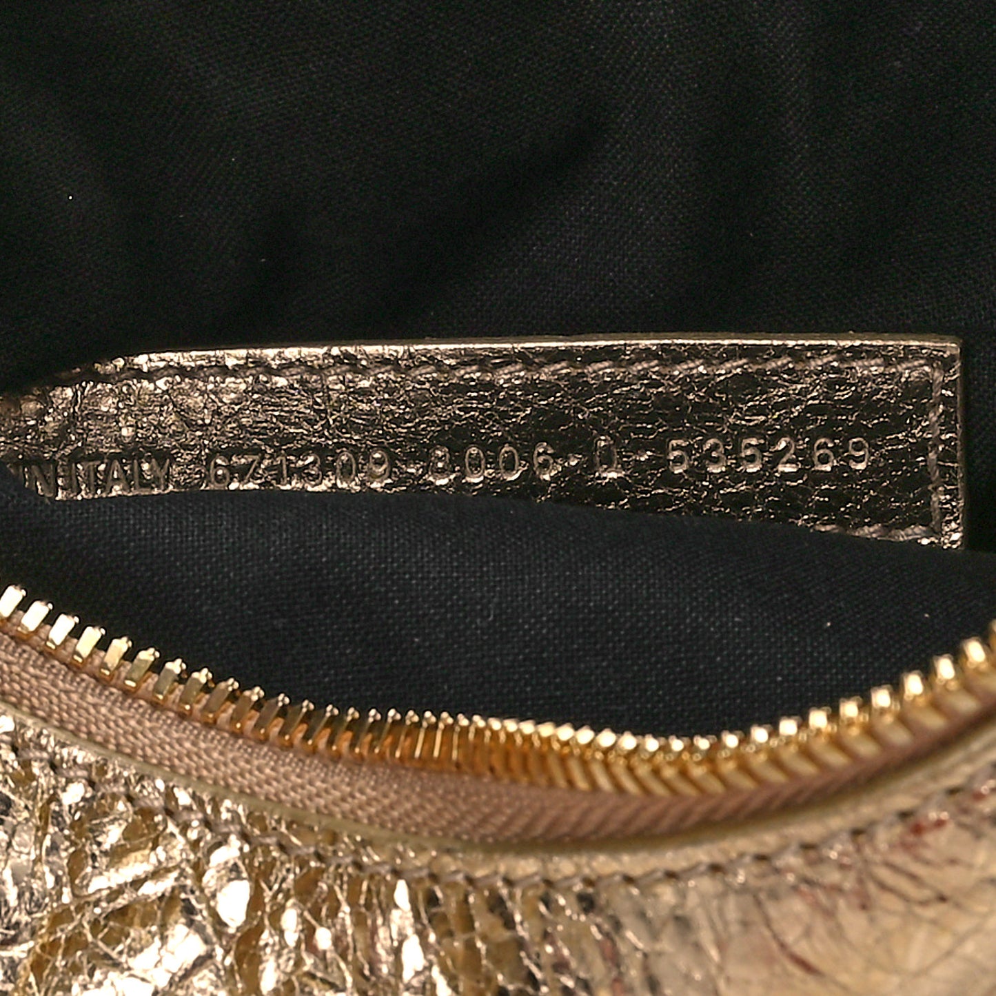 Metallic Agneau Arena Crystal Le Cagole Shoulder Bag XS Light Gold