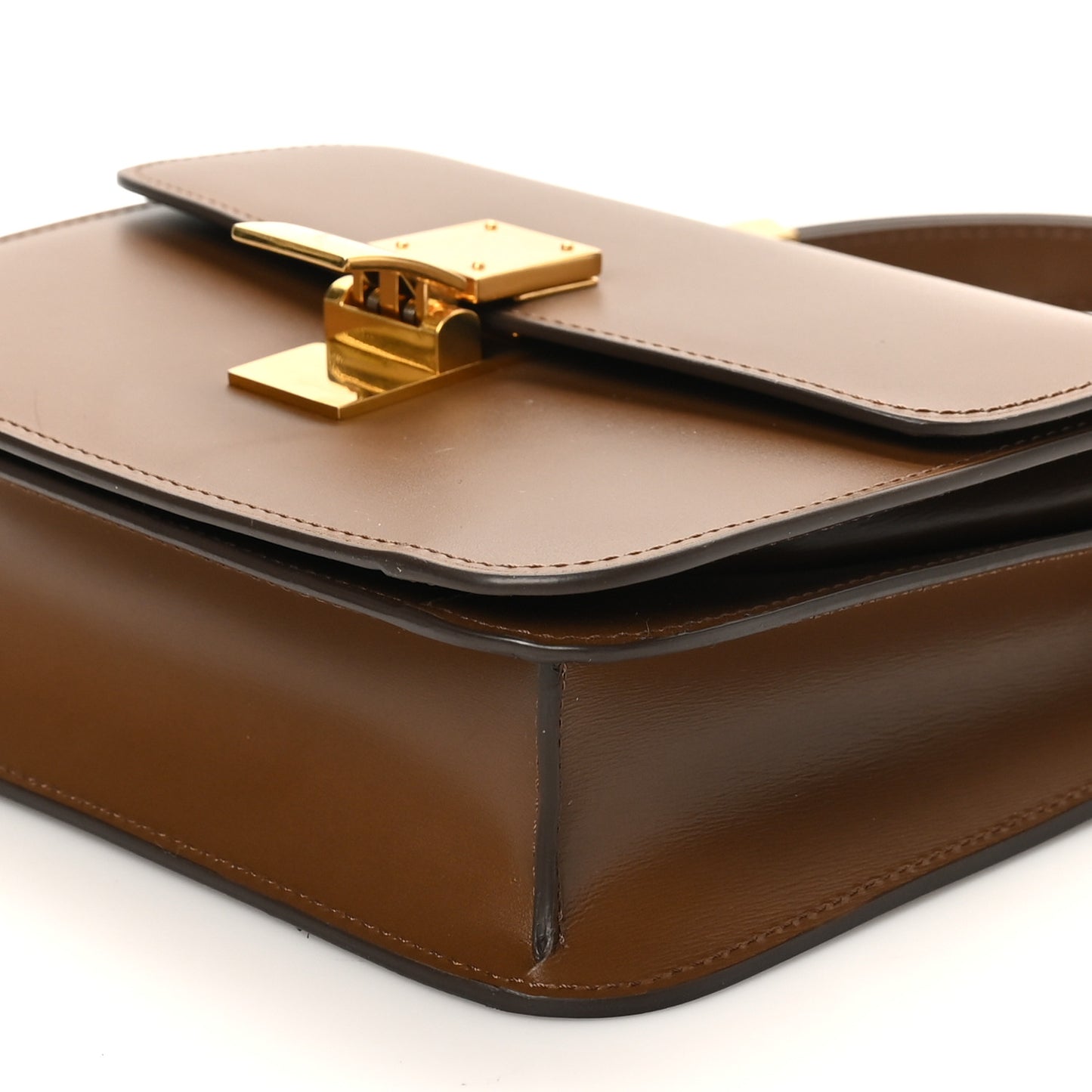 Box Calfskin Teen Classic Box Flap Bag Camel