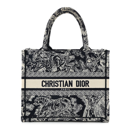 Christian Dior Canvas Embroidered Small Dioriviera Toile De Jouy Book Tote Blue 1 of 11