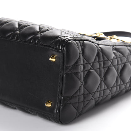 Christian Dior Lambskin Cannage Medium Lady Dior Black 7 of 13