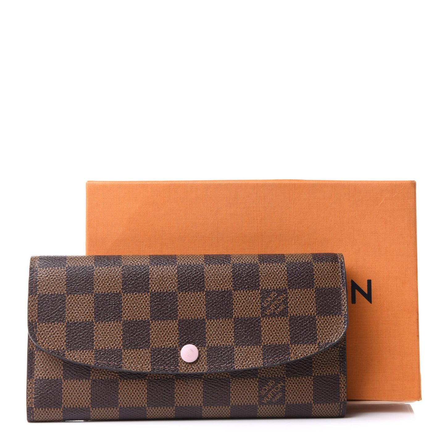 Damier Ebene Emilie Wallet Rose Ballerine