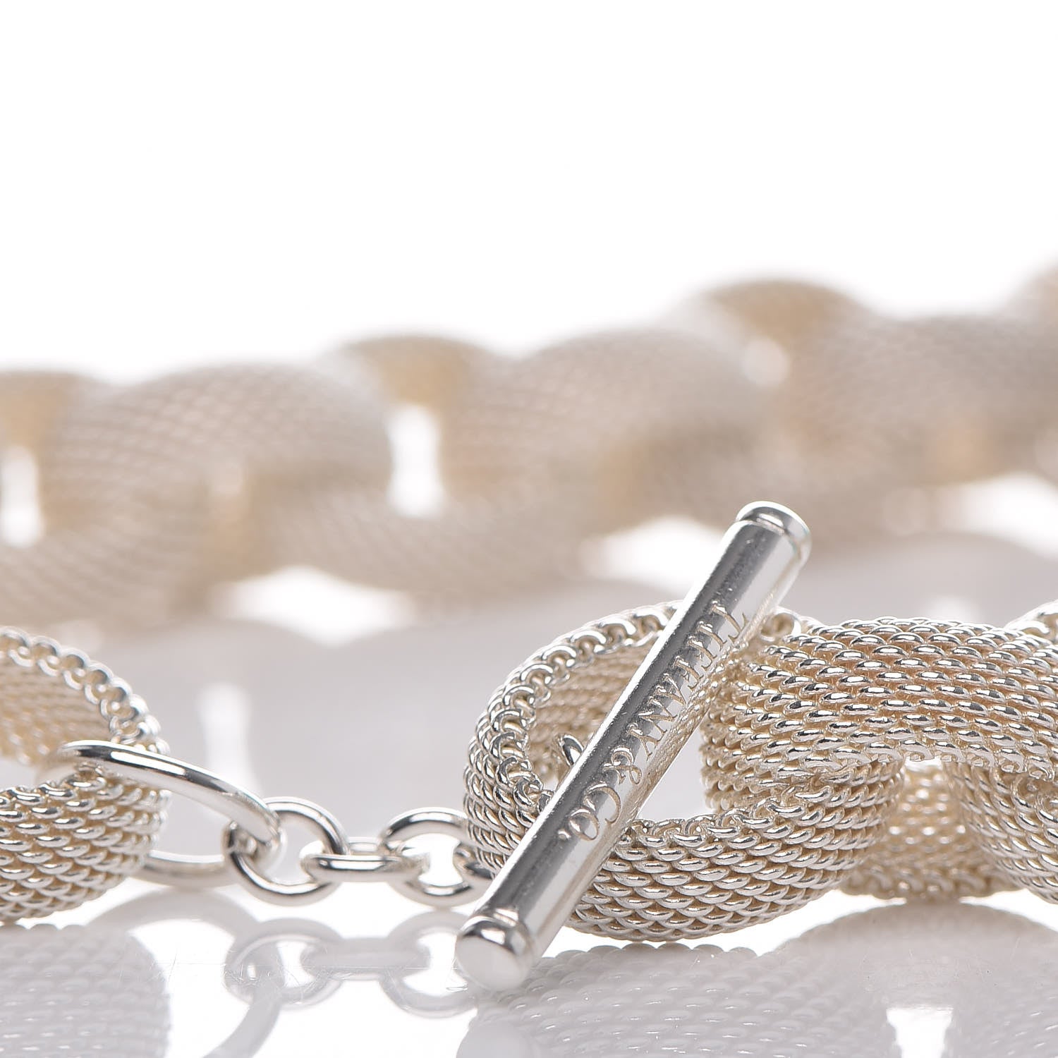 Tiffany Sterling Silver Somerset Mesh Link Necklace 4 of 5